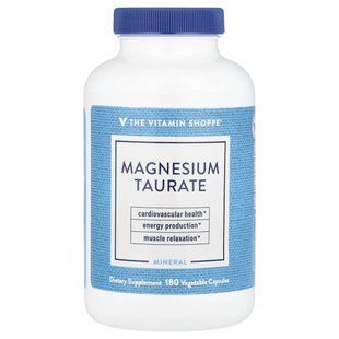 The Vitamin Shoppe, Magnesium Taurate, 180 Vegetable Capsules купить в Киеве и Украине