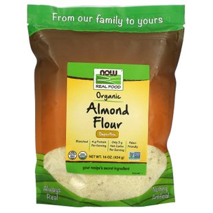 Миндальная мука органик Now Foods (Almond Flour) 454 г купить в Киеве и Украине