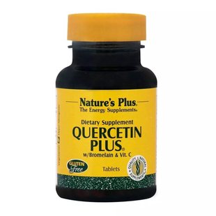 Кверцетин плюс бромелайн и витамин С (Quercetin plus Bromelain & Vitamin C) Nature's Plus 90 таблеток купить в Киеве и Украине