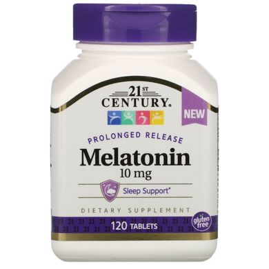 Мелатонин пролонгированное высвобождение 21st Century (Melatonin Prolonged Release) 10 мг 120 таблеток купить в Киеве и Украине