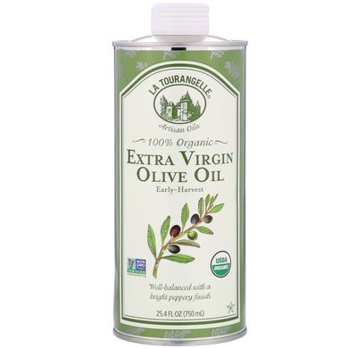100% органічне оливкова олія екстра вірджин, La Tourangelle, 25,4 рі унції (750 мл)