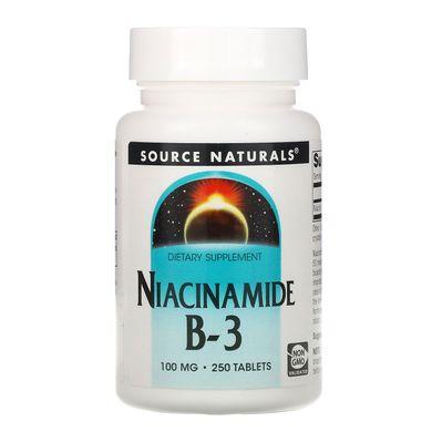 Ніацинамід B3 Source Naturals (Niacinamide B3) 100 мг 250 таблеток