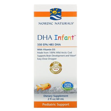 ДНА для младенцев с витамином Д3 Nordic Naturals (with Vitamin D3) 60 мл купить в Киеве и Украине