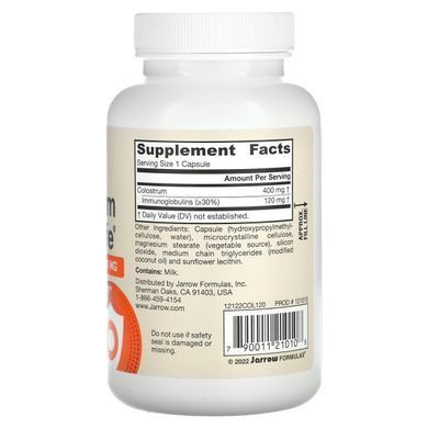 Молозиво колоток Jarrow Formulas (Colostrum) 500 мг 120 капсул купить в Киеве и Украине