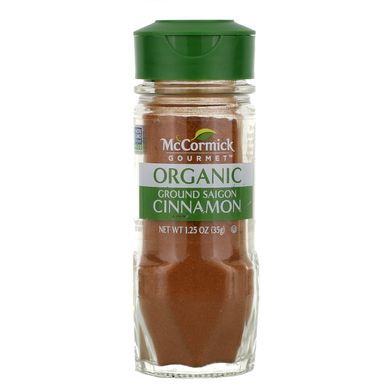 Органічні, мелена сайгонська кориця, Organic, Ground Saigon Cinnamon, McCormick Gourmet, 35 г