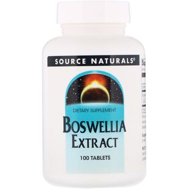 Екстракт босвеллії, Boswellia Extract, Source Naturals, 100 таблеток