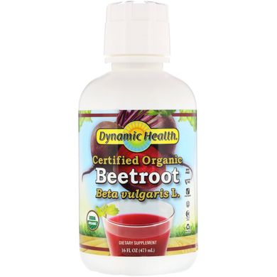 Червоний буряк сік органік Dynamic Health Laboratories (Beetroot) 473 мл