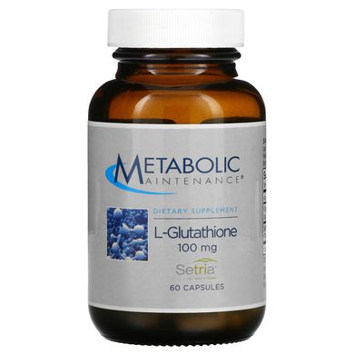Підтримка метаболізму, L-глутатіон, 100 мг, 60 капсул