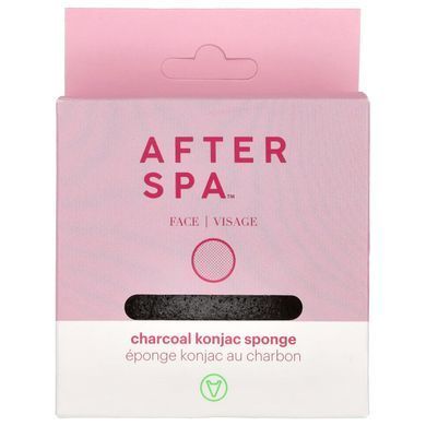 Вугільна губка, Charcoal Konjac Sponge, AfterSpa, 1 шт