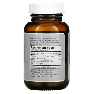 Підтримка метаболізму, L-глутатіон, 100 мг, 60 капсул