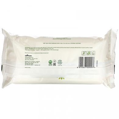 Вологі серветки з органічної бавовни Organyc (Organic Cotton) 60 штук