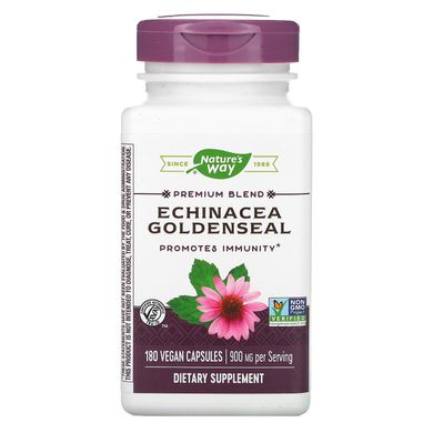 Ехінацея і гідрастіс Nature's Way (Echinacea Goldenseal) 900 мг 180 капсул