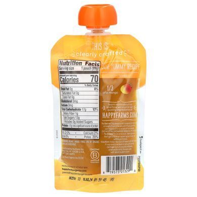 Дитяче пюре з манго органік Happy Family Organics (Baby Food) 4+ місяців 99 г