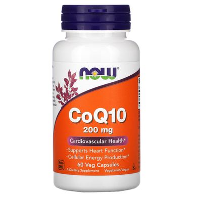 Коензим Q10 Now Foods (CoQ10) 200 мг 60 капсул