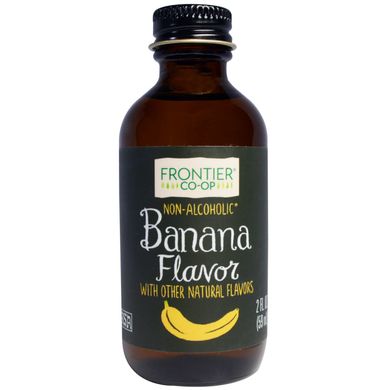 Банановий ароматизатор, безалкогольний, Frontier Natural Products, 2 рідких унції (59 мл)