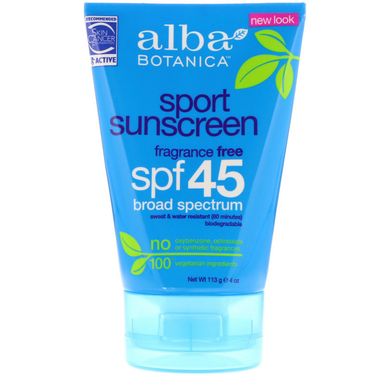 Сонцезахисний крем для спортсменів SPF 45 Alba Botanica (SportSunscreen) 113 г