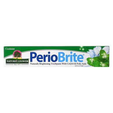 Periobrite Природна зубна паста, прохолодна м'ята, Nature's Answer, 4 oz (1134г)