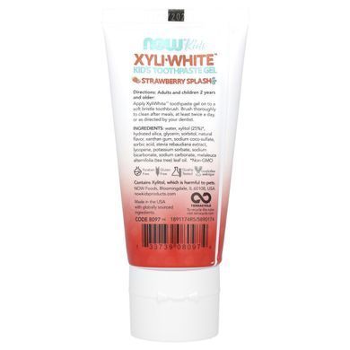 Детский зубной гель со вкусом клубники Now Foods (XyliWhite Kids Toothpaste Gel) 85 г купить в Киеве и Украине