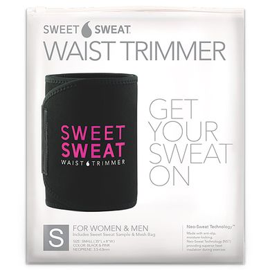 Пояс для схуднення розмір S колір чорний і рожевий Sports Research (Sweet Sweat Waist Trimmer Belt) 1 шт