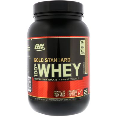 Сывороточный протеин изолят Optimum Nutrition (100% Whey Gold Standard) 909 г со вкусом шоколадного мусса купить в Киеве и Украине