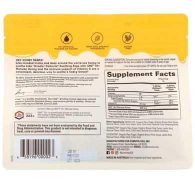 Soothing Honey Manuka Lozenges, UMF 10+, Assorted, Comvita, 15 lozenges, 112 g.