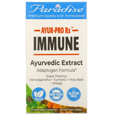 Для імунітету, Ayur-Pro Rx, Immune, Paradise Herbs, 60 вегетаріанських капсул