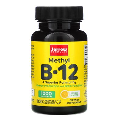 Вітамін В12 Jarrow Formulas (Methyl B12) 1000 мкг 100 льодяників зі смаком лимона