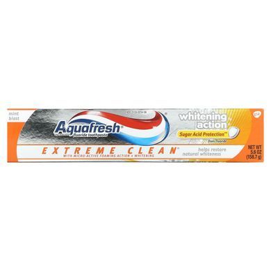 Aquafresh, Extremely clean toothpaste with fluoride, whitening action, mint cream, 158.7 g (5.6 ounces)