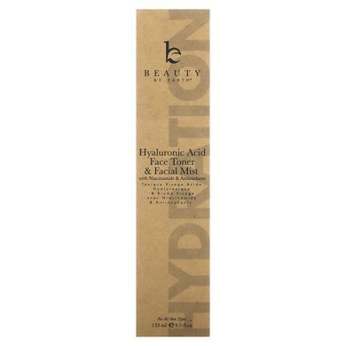Beauty By Earth, Hyaluronic Acid Face Toner & Facial Mist , 4.5 fl oz (133 ml)