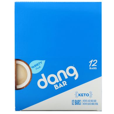 Keto батончики, набор для разнообразия, Dang, 12 батончиков по 40 г каждый купить в Киеве и Украине