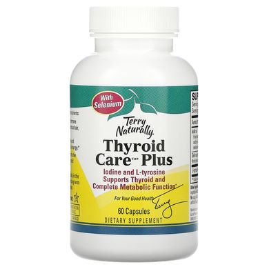 Terry Naturally, Thyroid Care Plus, забота о щитовидной железе, 60 капсул купить в Киеве и Украине