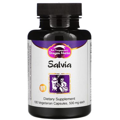 Dragon Herbs, Salvia, 500 mg, 100 Vegetarian Capsules