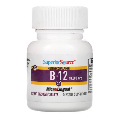 Витамин B12 Superior Source (Methylcobalamin Vitamin B12) 10000 мкг 30 таблеток купить в Киеве и Украине