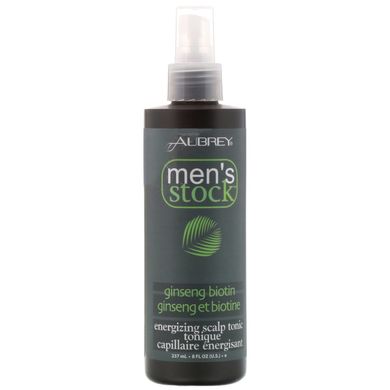 Men's stock, енергетичний тонік для шкіри голови, з женьшенем і біотин, Aubrey Organics, 8 рідких унцій (237 мл)
