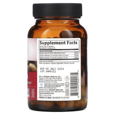 Triphala, Organic India, 90 vegetable capsules
