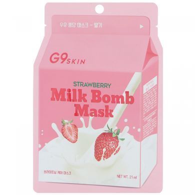 Strawberry Milk Bomb, G9skin, 5 masks, 21 ml each