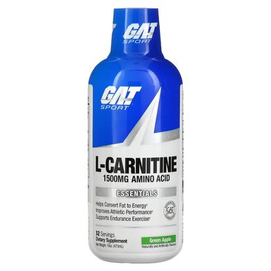 Рідкий L-Карнітин GAT (L-Carnitine) 1500 мг 473 мл зі смаком зеленого ябЦибуляа