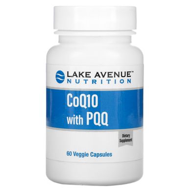 Коензим Q10 з PQQ, Lake Avenue Nutrition, 60 вегетаріанських капсул