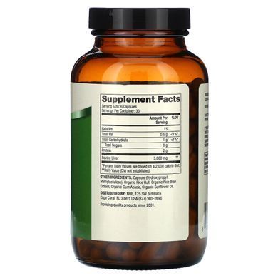 Dr. Mercola Grass Fed Beef Liver 500 mg 180 capsules