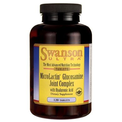 Глюкозамін з гіалуроновою кислотою комплекс Swanson (MicroLactin Glucosamine Joint Complex with Hyaluronic Acid) 120 таблеток