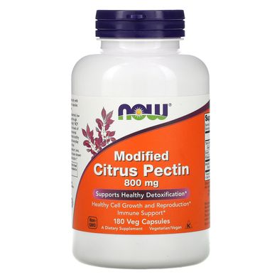 Модифікований цитрусовий пектин Now Foods (Modified Citrus Pectin) 800 мкг 180 рослинних капсул