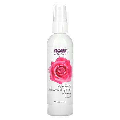 Омолоджуючий спрей з рожевою водою Now Foods (Rejuvenating Rosewater Spray) 118 мл