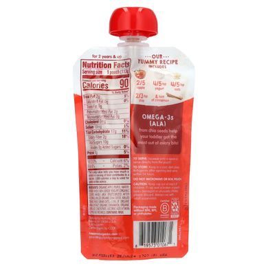 Йогурт зі злаками ябЦибуляами корицею і вівсянкою Happy Family Organics (Yogurt & Grain Blend) етап 4.113 г