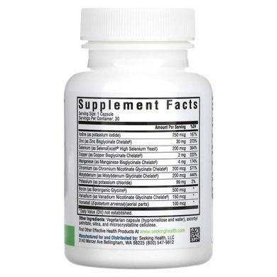 Комплекс мікроелементів без заліза Seeking Health (Trace Minerals Complex) 30 капсул