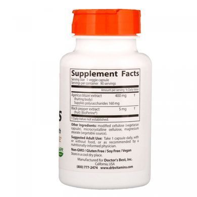 Агарикус Doctor's Best (Agar) 90 капсул купить в Киеве и Украине