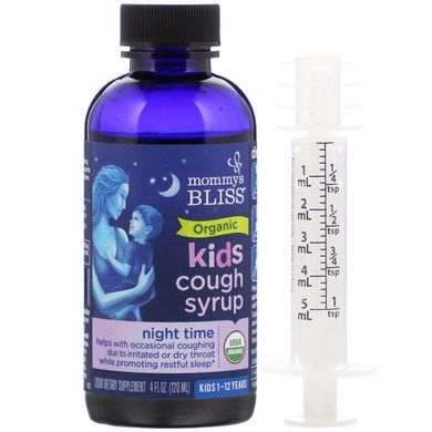 Дитячий органічний сироп від кашлю, Night Time, Mommy's Bliss, 120 мл
