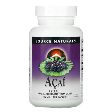 Екстракт ягід асаї Source Naturals (Acai Extract) 500 мг 120 капсул