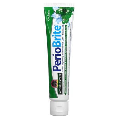 Periobrite Природна зубна паста, прохолодна м'ята, Nature's Answer, 4 oz (1134г)