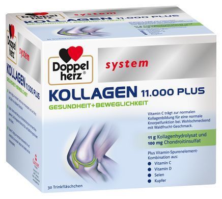 Doppelherz System, Collagen 11000 Plus, 25 ml, 30 ampoules.