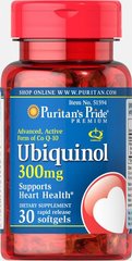 Убіхінол, Ubiquinol, Puritan's Pride, 300 мг, 30 капсул